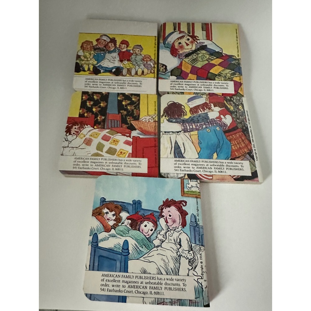 Vintage 1984 Raggedy Ann and Andy Board Books Set of 5 Chatham River Press - Picture 3 of 11